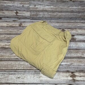 Duluth Trading Co Cargo Shorts Mens 3XL Brown‎ Nylon Fire Hose Elastic Waist